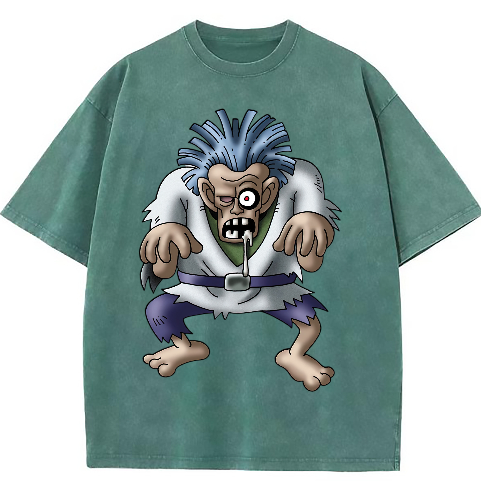 （画像用） ドラゴンクエスト Doragon Kuesuto Dragon Quest 綿100% ヴィンテージ風 半袖Tシャツ（フロントプリント）